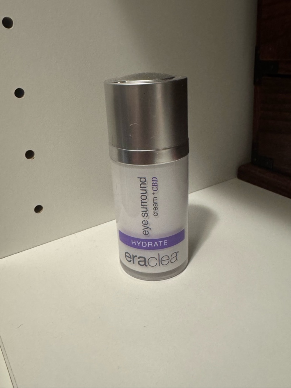 Hydrate Eye Surround Cream + CBD in White with Purple Accent